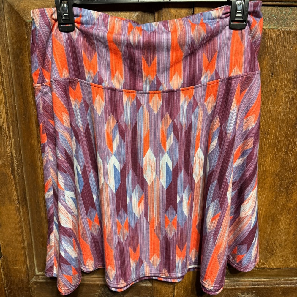 prAna Geometric Print Skirt Women's Size M Activewear Tennis Pickleball Golf - Picture 2 of 5